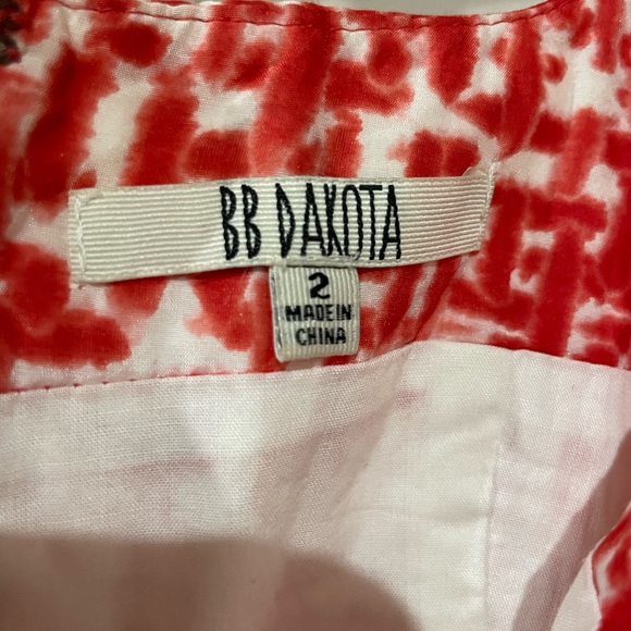 BB Dakota Red & White Sleeveless Dress. Size 2 - Picture 6 of 6